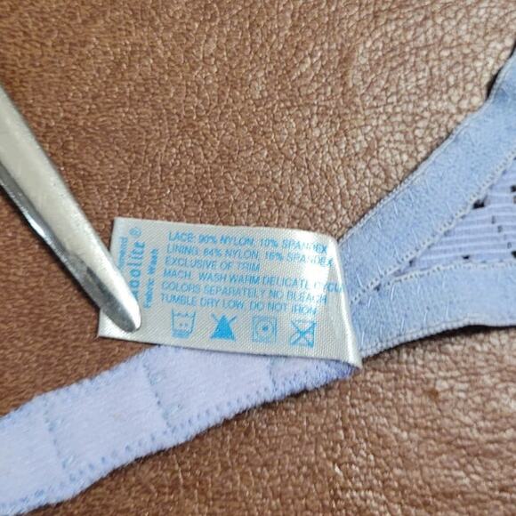 Vntg 90s Bestform 6439 Lace Bra Sz 34C Lavender Purple Sheer Romantic Feminine - Picture 6 of 8